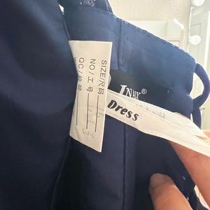 Navy blue bridesmaid dress